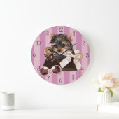 Grande Horloge Ronde Terrier Puppy du Yorkshire (Maison)