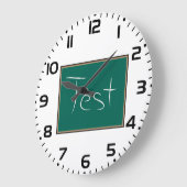 Grande Horloge Ronde Test Chalkboard School (Angle)