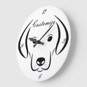 Grande Horloge Ronde Tête de chiot mignonne Thunder_Cove (Angle)