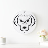 Grande Horloge Ronde Tête de chiot mignonne Thunder_Cove (Maison)