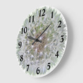 Grande Horloge Ronde Tête de semence Dandelion (Angle)