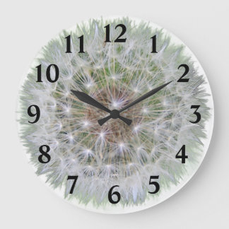 Grande Horloge Ronde Tête de semence Dandelion