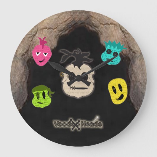 Grande Horloge Ronde Têtes vaudou ~ Grotte (Recto)