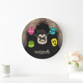 Grande Horloge Ronde Têtes vaudou ~ Grotte (Maison)