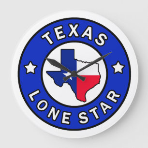 Grande Horloge Ronde Texas Lone Star