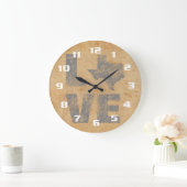 Grande Horloge Ronde Texas rustique (Maison)