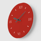 Grande Horloge Ronde Textile Red High (Angle)