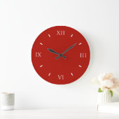 Grande Horloge Ronde Textile Red High (Maison)