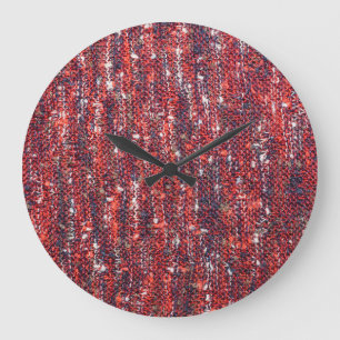 Grande Horloge Ronde Texture à nappes colorées : Arrière - plan cosy