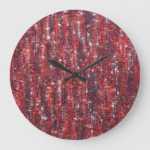 Grande Horloge Ronde Texture à nappes colorées : Arrière - plan cosy