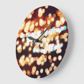 Grande Horloge Ronde Texture Abstraite colorée (Angle)