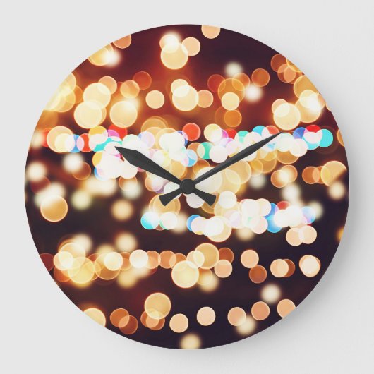 Grande Horloge Ronde Texture Abstraite colorée (Recto)