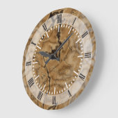 Grande Horloge Ronde Texture de Brown (Angle)