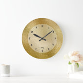 Grande Horloge Ronde Texture de l'image arrière - plan en or chatoyante (Maison)