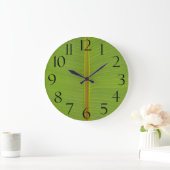 Grande Horloge Ronde Texture de Tropical Green Jungle (Maison)