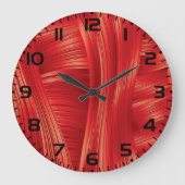 Grande Horloge Ronde Texture dynamique des muscles rouges Abstraite (Recto)