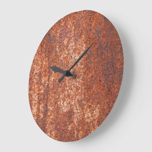 Grande Horloge Ronde Texture en acier rouillé, arrière - plan abstrait. (Angle)
