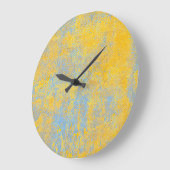 Grande Horloge Ronde texture jaune (Angle)