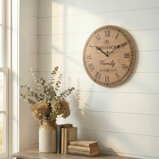Grande Horloge Ronde The Family JOHNSON Wall Clock