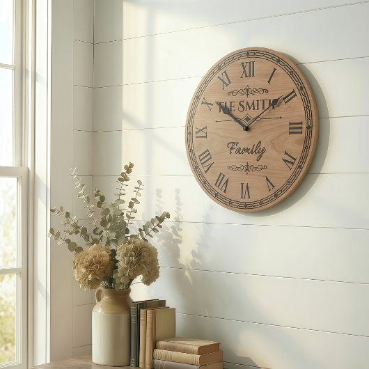 Grande Horloge Ronde The Family SMITH Wall Clock