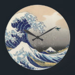 Grande Horloge Ronde The Great Drone Wave Off Kanagawa<br><div class="desc">The Image depicts a drone filming an énorme wave threatening three boats off the coast in the Sagami Bay while Mount Fuji rises in the background. This is one of the first drone sightings.</div>