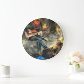 Grande Horloge Ronde The Guitar Man (Maison)