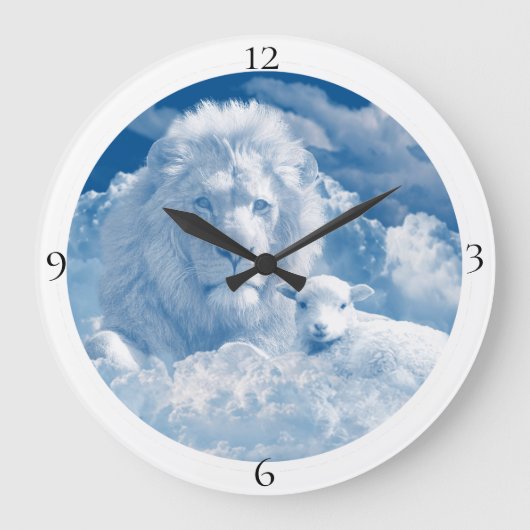 Grande Horloge Ronde The Lion And The Lamb Wall Clock (Recto)