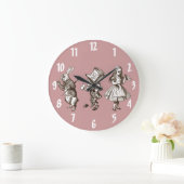 Grande Horloge Ronde The Rabbit, the Hatter and Alice Wall Clock (Maison)