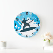 Grande Horloge Ronde The Surfing Wall Clock (Maison)