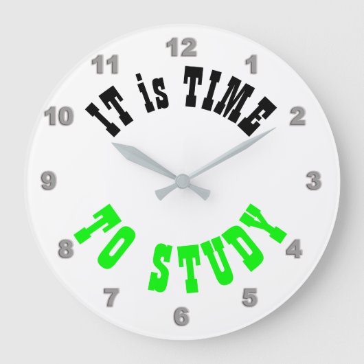 Grande Horloge Ronde The Time to Study Wall Clock (Recto)
