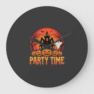 Grande Horloge Ronde Thème de fantôme de citrouille pour la fête d'Hall