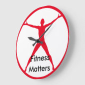 Grande Horloge Ronde Thème de fitness moderne (Angle)