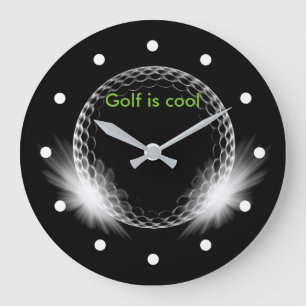Grande Horloge Ronde Thème de golf Cool