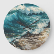 Thème des vagues de plage et de la peinture sur sa