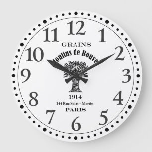 Grande Horloge Ronde Thème vintage