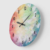 Grande Horloge Ronde Thick Textured Abstract (Angle)