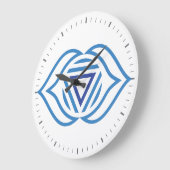 Grande Horloge Ronde Third Eye Chakra Energy Wall Clock (Angle)