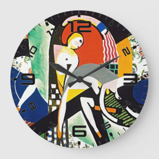 Grande Horloge Ronde Thundershower Modern Art Wall Clock