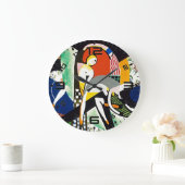Grande Horloge Ronde Thundershower Modern Art Wall Clock (Maison)