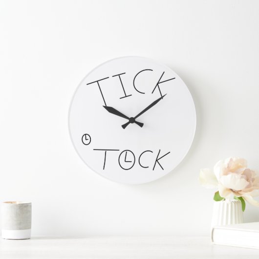 Grande Horloge Ronde Tick tock (Maison)