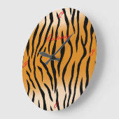 Grande Horloge Ronde Tiger Stripes Motif Thunder_Cove (Angle)