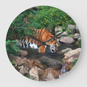 Grande Horloge Ronde Tigre à la chute