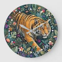 Tigre aux Yeux Ambrés Feuillage de la Jungle Fanta