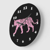Grande Horloge Ronde Tigre rose (Angle)