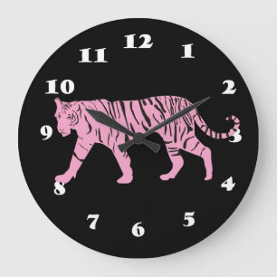 Grande Horloge Ronde Tigre rose