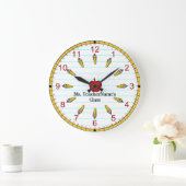 Grande Horloge Ronde Time For Class - Numbered (Maison)
