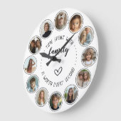 Grande Horloge Ronde Time Spent With Family Quote 12 Photo Collage (Angle)