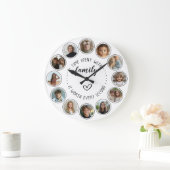 Grande Horloge Ronde Time Spent With Family Quote 12 Photo Collage (Maison)