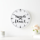 Grande Horloge Ronde Time to Dance Dancers Silhouettes Wall Clock (Maison)