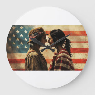 Grande Horloge Ronde Timepiece du Patriot : Un hommage à la fierté amér